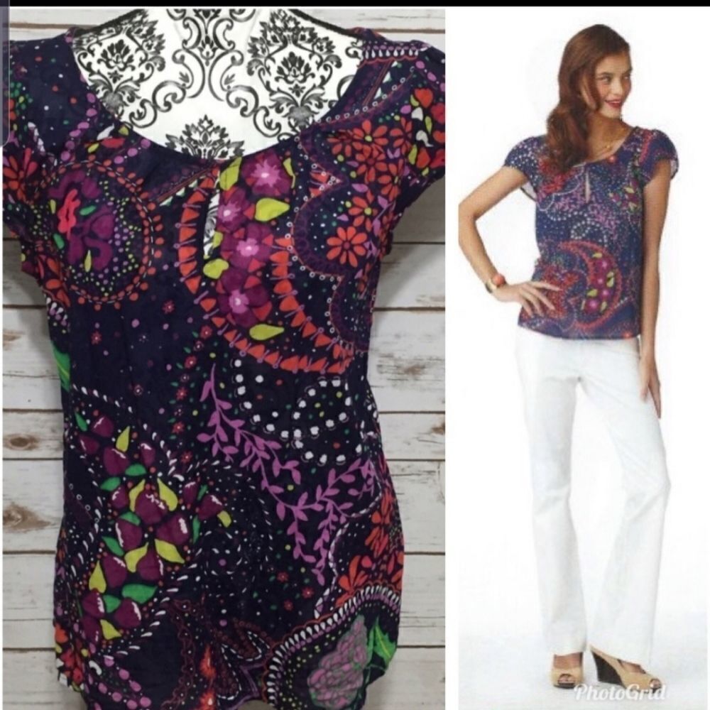 Lilly Pulitzer izzy shirt in garden menagerie smal